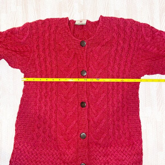 Carraigdonn Women's Cardigan 100% Merino Wool Medium - Picture 7 of 8